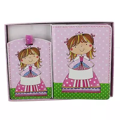 £10 • Buy Girls Princess Passport Cover And Luggage Tag Set Gift