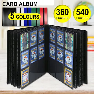 Trading Card Binder 360/540 Cards Folder Album For Game Card Collectors Holder • $19.96