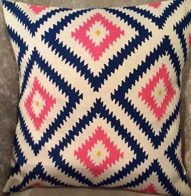 CUSHION- ANDREW MARTIN GLACIER PARADISE SOFT FURNISHING Cotton/Linen 16” Sq • £6