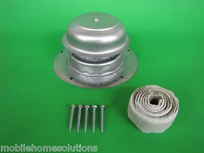 Metal Roof Vent Cap Mobile Home Parts RV Camper Trailer W/ Install Kit • $14.99