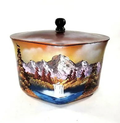 Vintage Super Maid Aluminum Triangle Pot Hand Painted Cookware Rustic Decor • $29.97