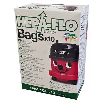 £14.66 • Buy Genuine Numatic Henry Hoover Hepa-FLO NVM-1CH Dust Bags Hetty James Harry Nuvac