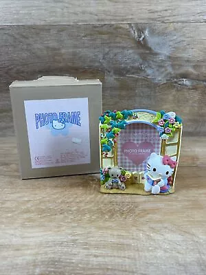 Vintage 90s Sanrio Hello Kitty 3  MINI PHOTO FRAME Ceramic Small Size Rare W Box • $24.99