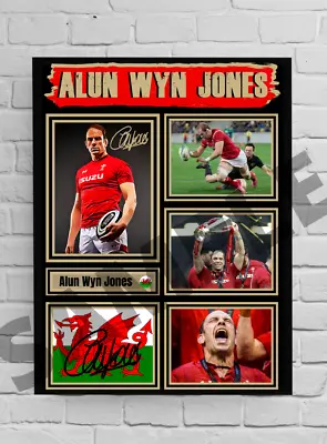 Alun Wyn Jones Wales Rugby Legend A4/A3-Unframed/Framed Autograph Gift#45 Signed • £18.99