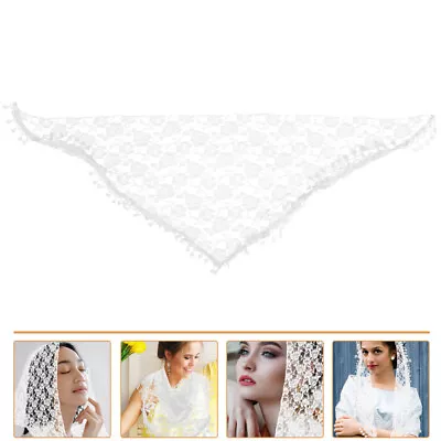  Mass Veils Triangle Lace Girls Mantilla Wedding Scarf Church Bride • £9.38