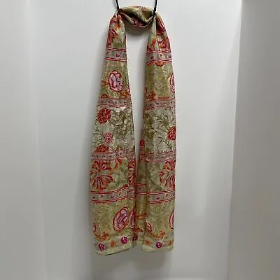 Metropolitan Museum Of Art Womens 100% Silk Made In Italy Long Scarf • $49.99
