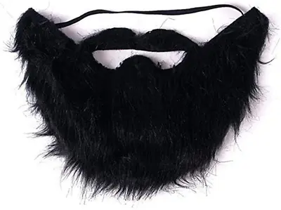 Mustaches Self Adhesive - Costume Party Male Man Fake Beard Moustache Black 1Pc • $13.08