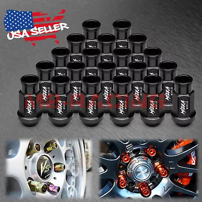 Black 20pcs M12X1.25 Short Lug Nuts For Nissan Rouge Altima 370z 350z WN01 • $24.78