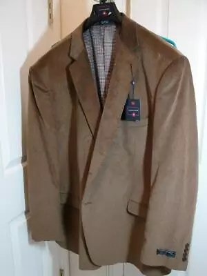 Saddlebred Men’s Corduroy Cotton Two Button Brown Blazer Sport Coat 50R NWT • $21.50