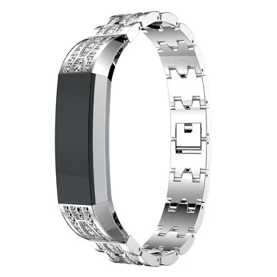 StrapsCo Rhinestone Replacement Bracelet Band Strap For Fitbit Alta & HR • $56.40