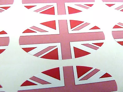 Pink Union Jack Flag Oval Seal Labels Stickers For Gift Wrap Envelopes Bags • £2.75