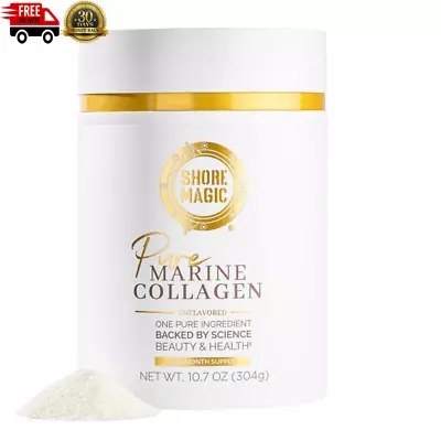 Shore Magic Pure Marine Collagen Unflavored 30 Servings Healthy Skin Hair 10 Oz • $43.42