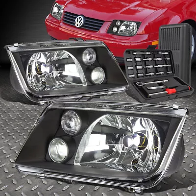 [euro Model] For 99-05 Jetta Mk4 E-code Black Housing Headlight Lamps+tool Set • $86.88