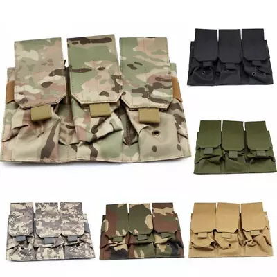 Military Tactical MOLLE Triple Magazine Pouches Triple Army Shooting Mag Pouch • $15.99