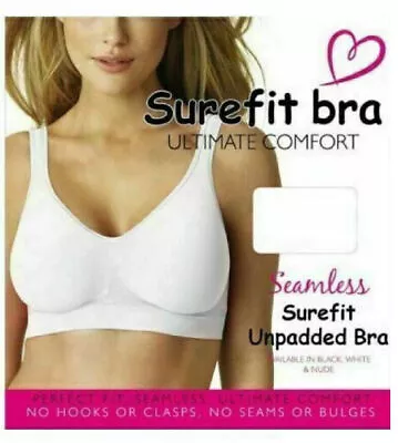 Seamless Sports Non Padded Support Pull Up Bra Comfort Fit Top Shapewear Stretch • £5.49