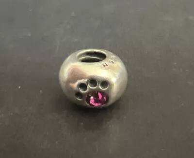 Chamilia Paw Charm Spacers Pink CZ - MISSING STONES - 925 Sterling • £10.95