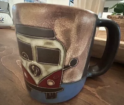 Mara Of Mexico Stoneware Pottery Mug Volkswagen VW Route 66 Love Bus 16 Oz. • $19.99