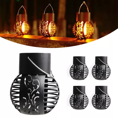 LED Solar Flame Torch Light Outdoor Garden Yard Lawn Pathway Lamp Hanging Light • £8.39