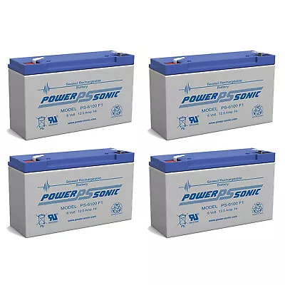 Power-Sonic PS-6100 6V 12AH Battery Replacement For Golf Cart - 4 Pack • $69.99