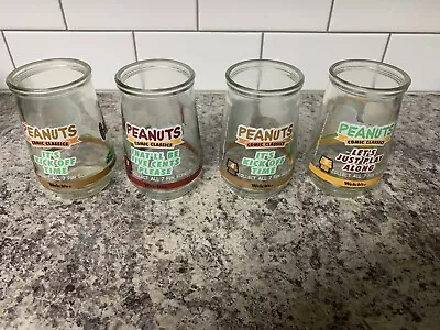 Vintage Welch's Jelly Jar Peanuts Glass Classics Four Jars • $18.85