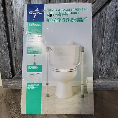 Medline Foldable Toilet Safety Rail NEW Open Box • $19