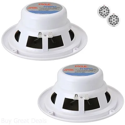 Pyle 2 Way 6.5In 200W Full Range Marine Speakers Tweeter Boat Stereo Sound Audio • $45.98