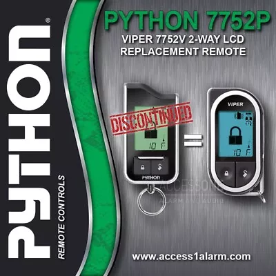 DISCONTINUED Python 7752P 2-Way LCD Replacement Remote Control NEW Viper 7752V • $169.99