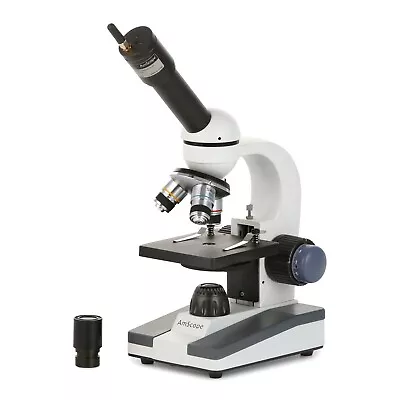 AmScope 40X-1000 Student Monocular Compound Microscope Wi-Fi 2MP Eyepiece Camera • $238.99