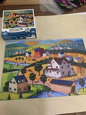 Mega Puzzle Jigsaw 500 Pieces Americana Collection Nostalgic Autumn Complete • $9.99