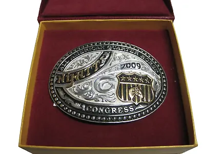 Gist Solid Bronze All American Quarter Horse Belt Buckle Mint Condition In Box • $89