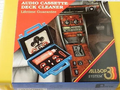 £22 • Buy Allsop 3 Cassette Deck Tape Head Cleaner In Travel Case With Spare Pads DECO
