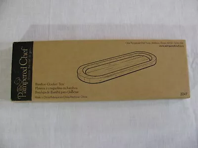 NIB Pampered Chef Bamboo Cracker Tray 2247 • $17.95