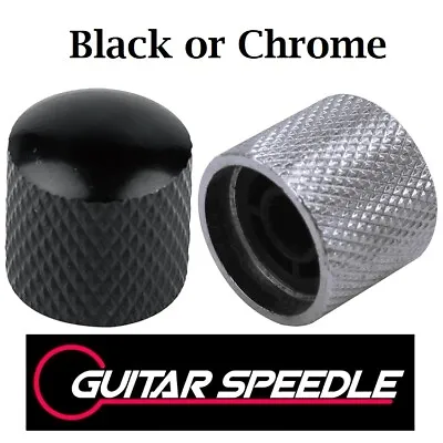 $4.49 • Buy Guitar Volume Tone Control Knobs Metal Black Chrome Choose 1-4