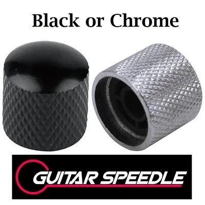 Guitar Volume Tone Control Knobs Metal Black Chrome Choose 1-4 • $5.99