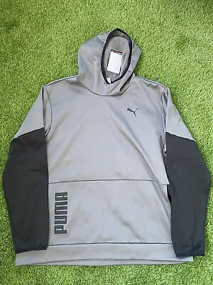 Puma Mens Slim Fit Train All Day Hoodie Gray Size 2xl Nwt Heat Insulation • $39.95