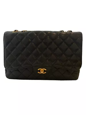 Chanel Caviar Leather Classic Jumbo Single Flap • £3563.09