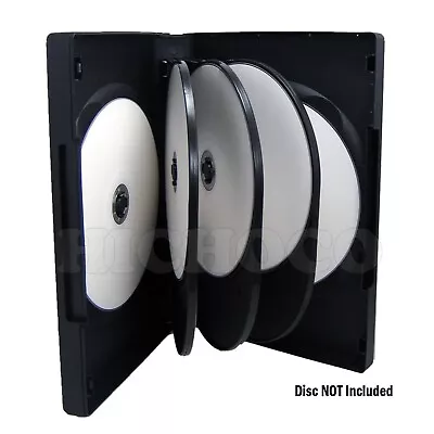 One Multi 8 Disc CD DVD Black Case With Outter Sleeve Movie Game Box 27mm • $7.85