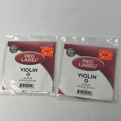 Super Sensitive Red Label Violin G Single String 1/8 Medium Lot Of 2 • $11.50