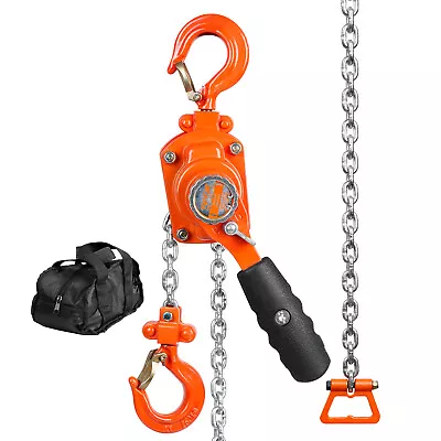 VEVOR Lever Block Chain Hoist G80 Ratchet Hoist 1/4 Ton Capacity 5ft Lifter • $53.99