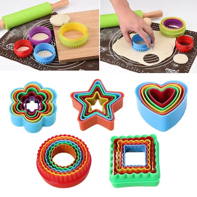 5x Cookie Cutter Mould Mold Cake Biscuit Bake Pastry Cupcake Fondant Shape Decor • £5.29