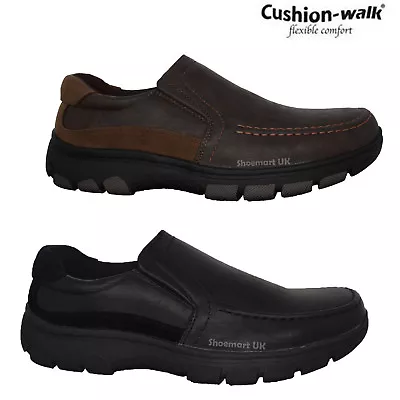 Mens New Cushion Walk Slip On Casual Driving Boat Deck Shoes Loafers Sizes • £23.95