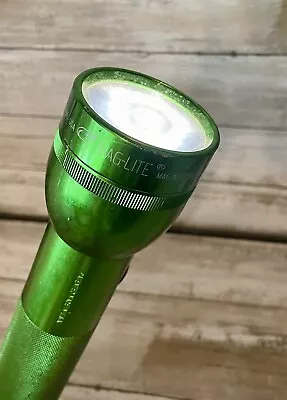 MAGLITE LIME GREEN Flashlight 3 D Cell 12” MAG-LITE USA Works • $65