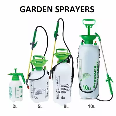 5L 8L 10L Garden Pressure Spray Bottle Portable Hand Pump Sprayer Weed Chemical • £8.49