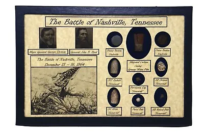 The Battle Of Nashville Tennessee - Maynard Casing Bullets Buttons In Case • $82.89