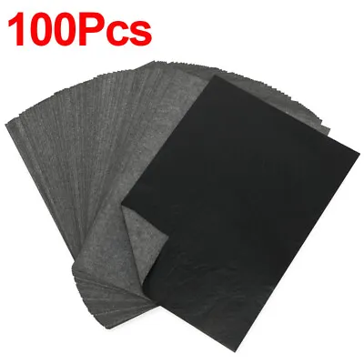 100 Sheets A4 Carbon Transfer Paper For Tracing On Fabric Wood And Sewing NEW • £5.99