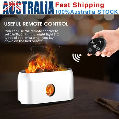 $20.99 • Buy 250ml USB Air Humidifier Essential Oil Aroma Diffuser 3D Flame Mist Home Decor