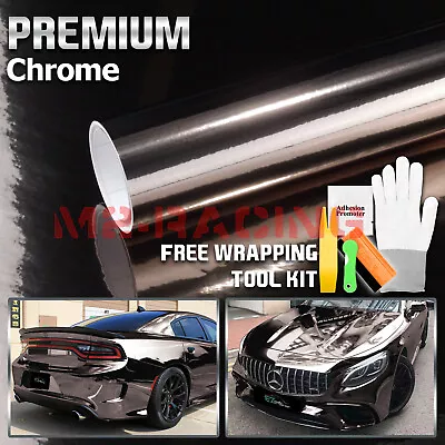 Chrome Black Dark Car Vinyl Wrap Sticker Decal Sheet DIY Air Release Bubble Free • $285.88