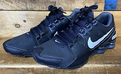 Nike Shox NZ Men’s Size 7 US 40 EU Running Shoes Black Leather 833584-004 • $59