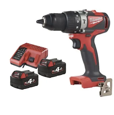 Milwaukee M18 BLPD2-402 18V Brushless Combi Drill  2x4.0Ah Battery Charge+Bags • £214