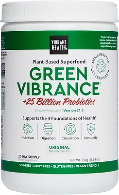 Vibrant Health Green Vibrance Powder -- 11.64 Oz (30 Servings) • $49.60